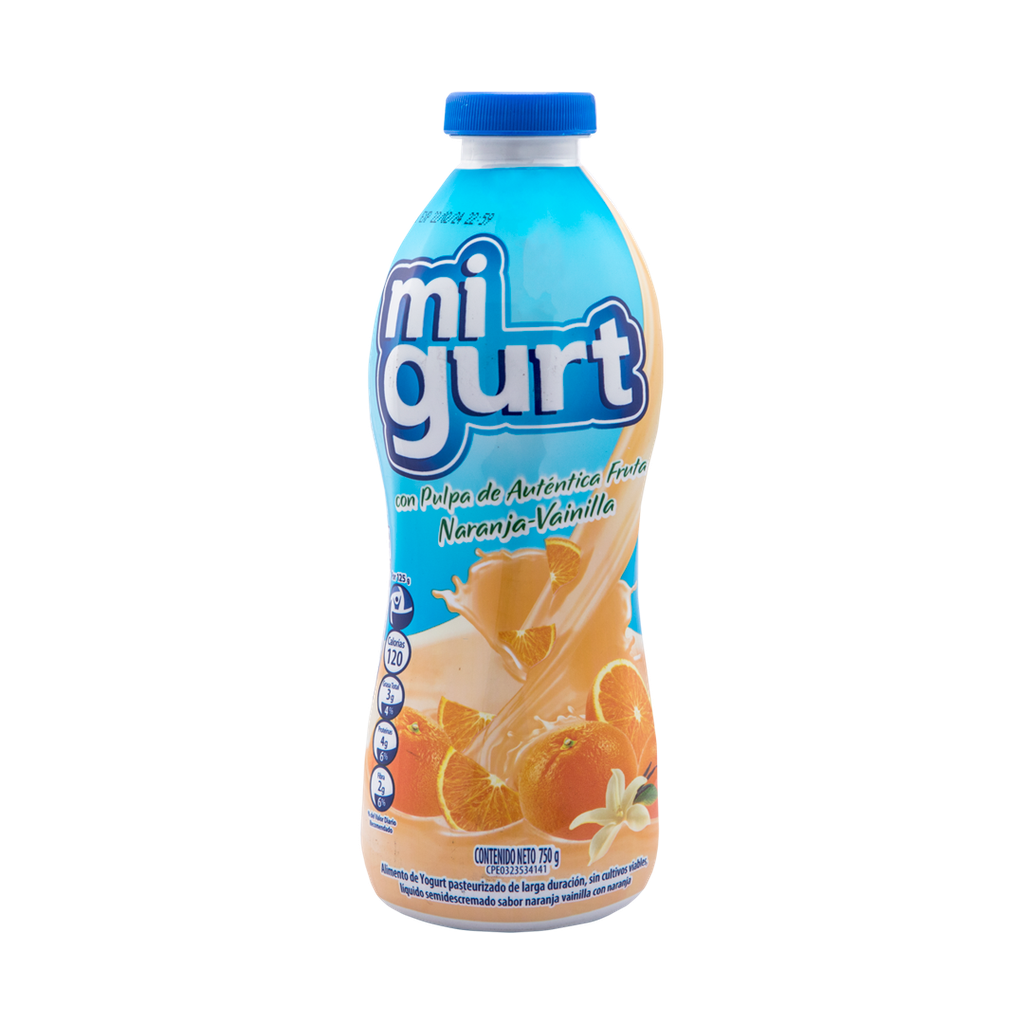 YOGURT NARANJA VAINILLA MIGURT 750G x 12 Uds.