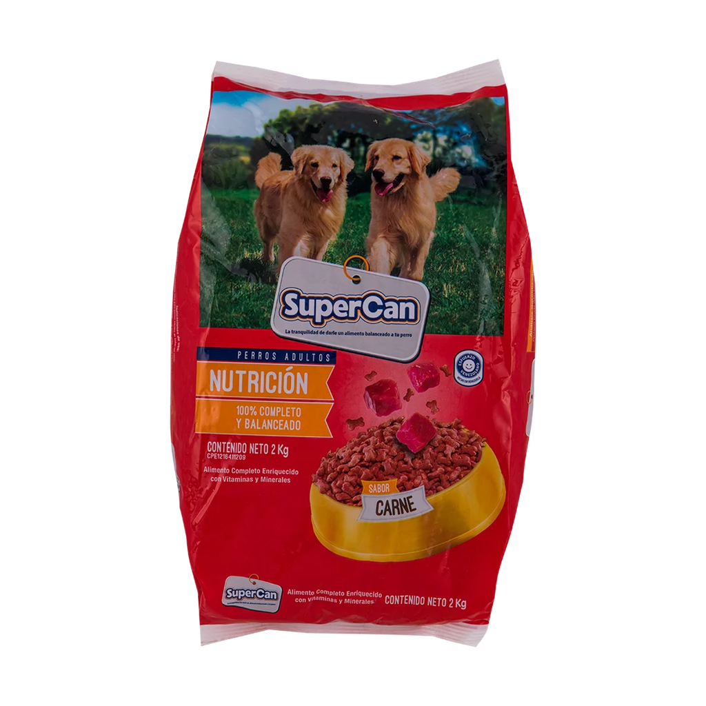 SUPER CAN CARNE HUESO 2 KG x 6 Uds.