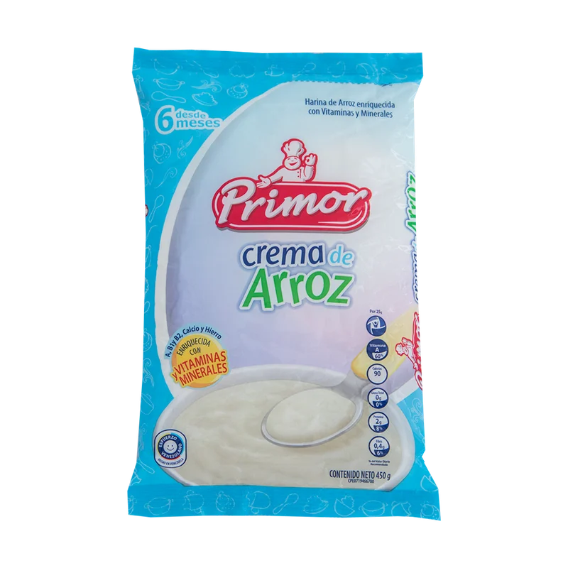 PRIMOR CREMA ARROZ ENRIQ 450 G (BOLSA) x 16 Uds.