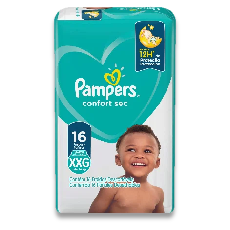 PAMPERS PAÑALES CONFORT SEC XXG 432 G x 8 Uds.