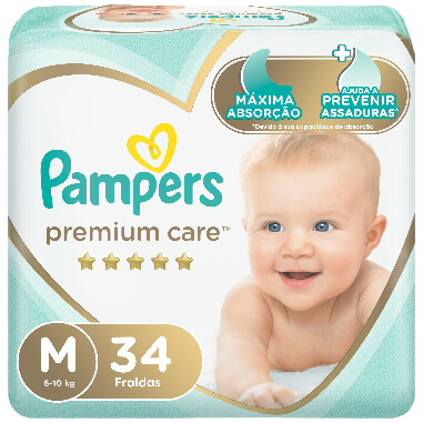 PAMPERS PAÑALES PREMIUM CARE MED 763 G x 4 Uds.
