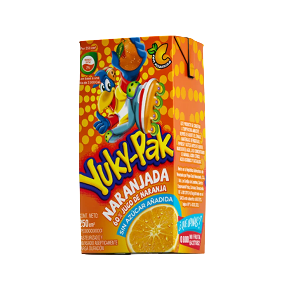 YUKYPAK NARANJA S/A LD 250 ML x 24 ml