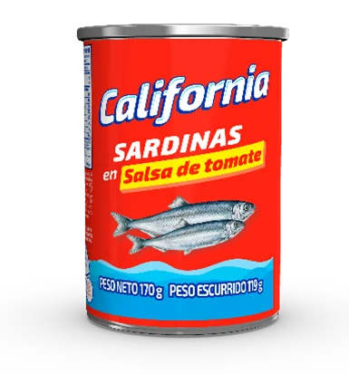 CALIFORNIA SARDINA TOMATE 170 G x 20 Uds.