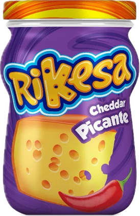 RIKESA CHEDDAR PICANTE 200 G x 18 Uds.