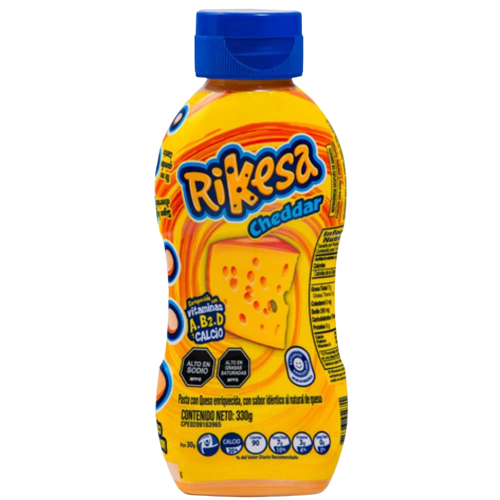 RIKESA CHEDDAR SQUEEZE 330G x 18 Uds.