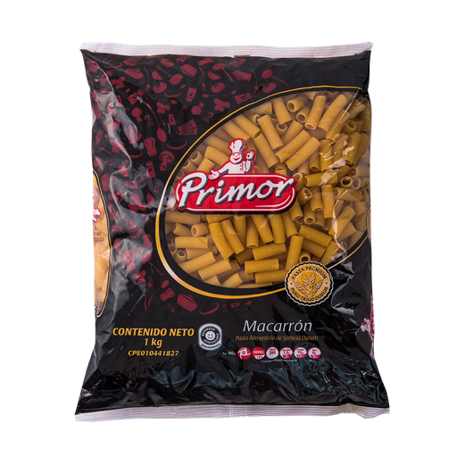 [H502] PASTA CORTA MACARRON 1 KG x 12 Uds (E)