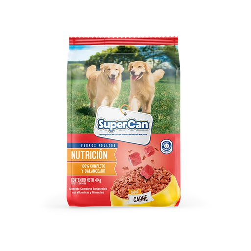 [M340] SUPER CAN CARNE HUESO 4 KG x 5 Uds.